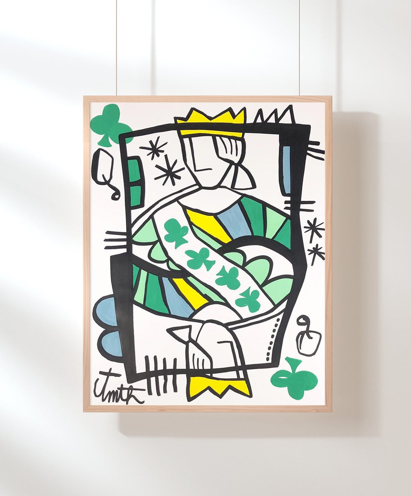 REINE DE TRÈFLE - ENCADRÉE 50X70CM