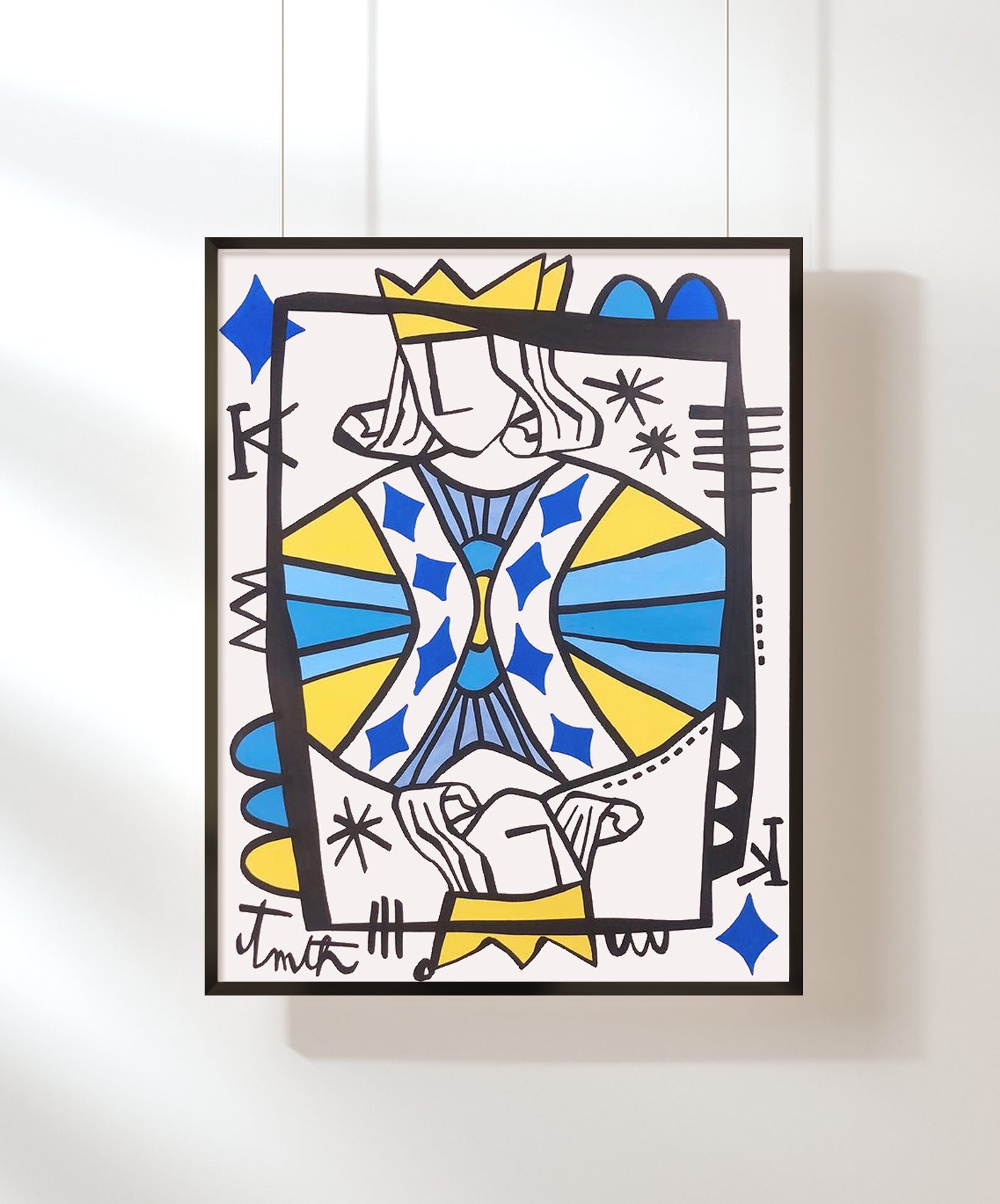 ROI DE CARREAU - ENCADRÉE 50X70CM