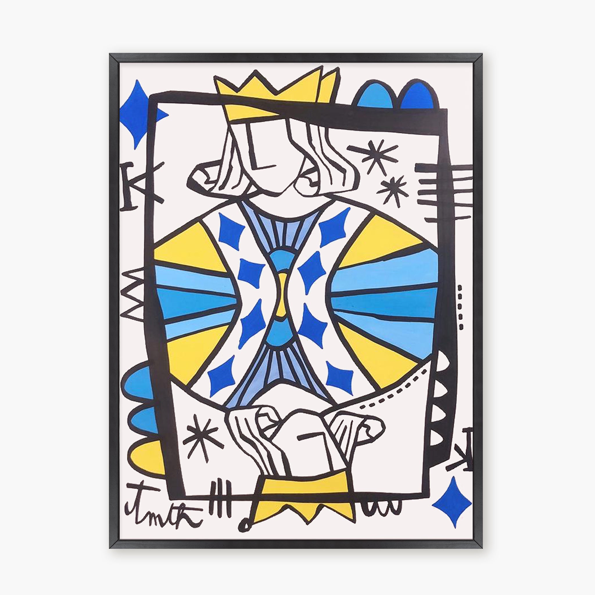 ROI DE CARREAU - ENCADRÉE 50X70CM