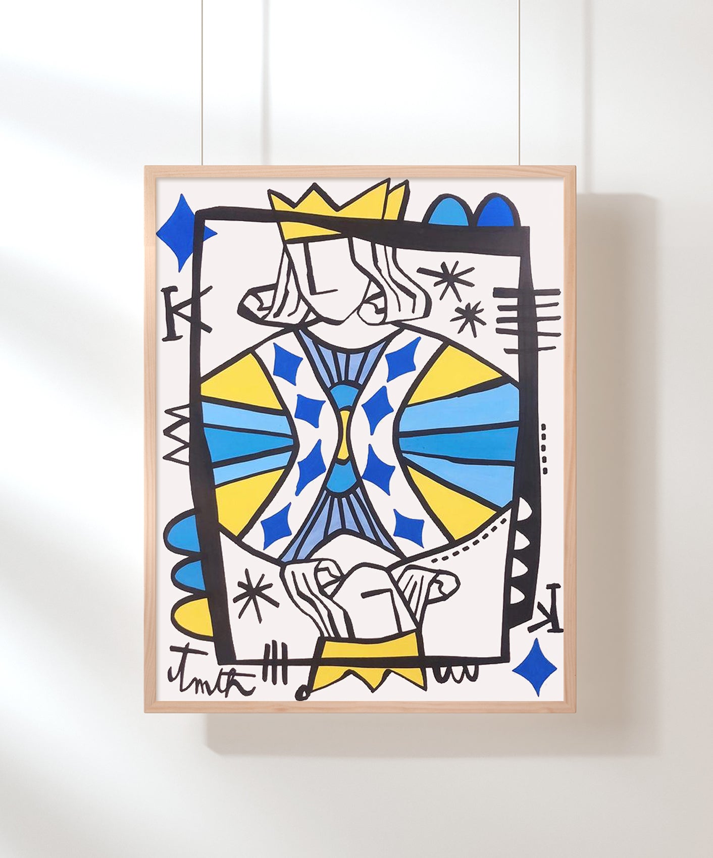 ROI DE CARREAU - ENCADRÉE 50X70CM