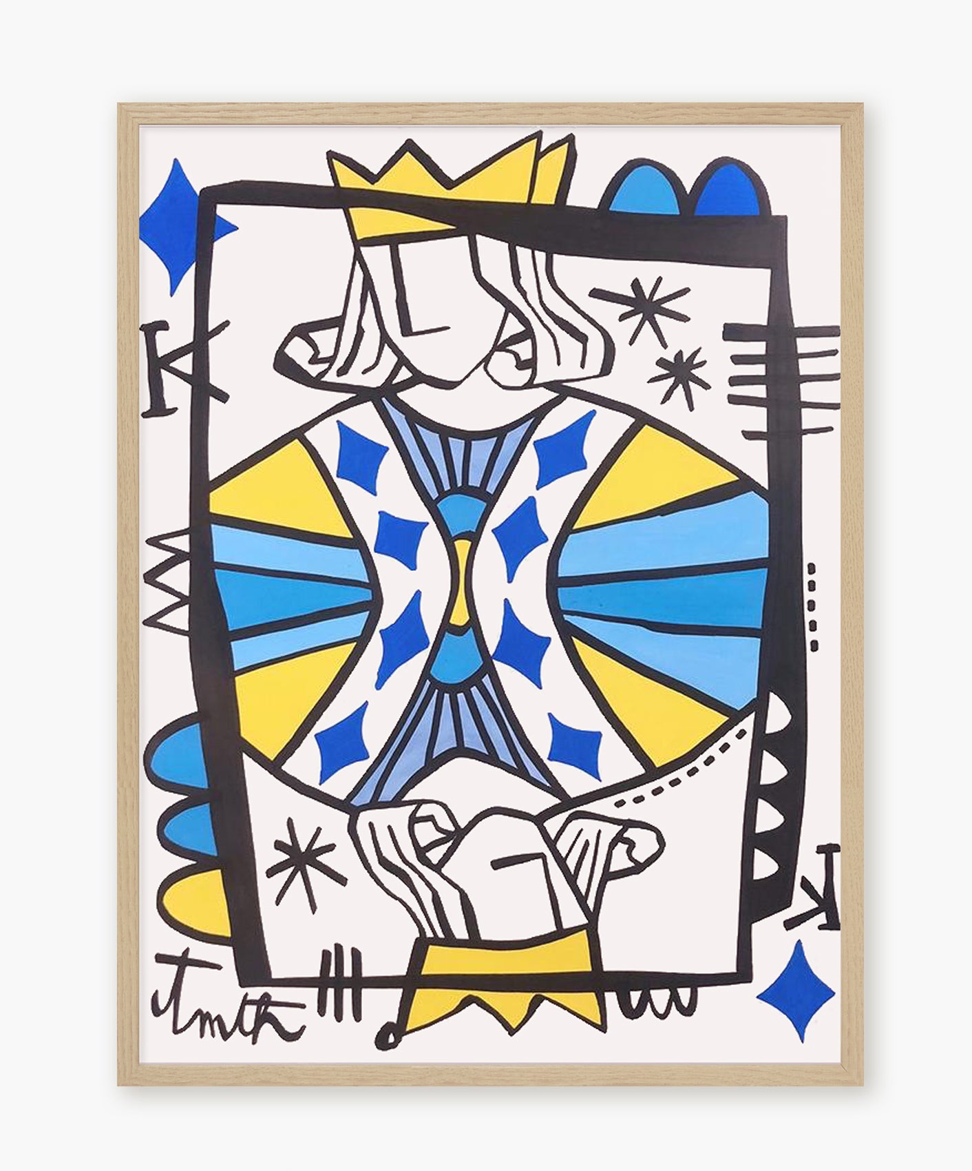 ROI DE CARREAU - ENCADRÉE 50X70CM