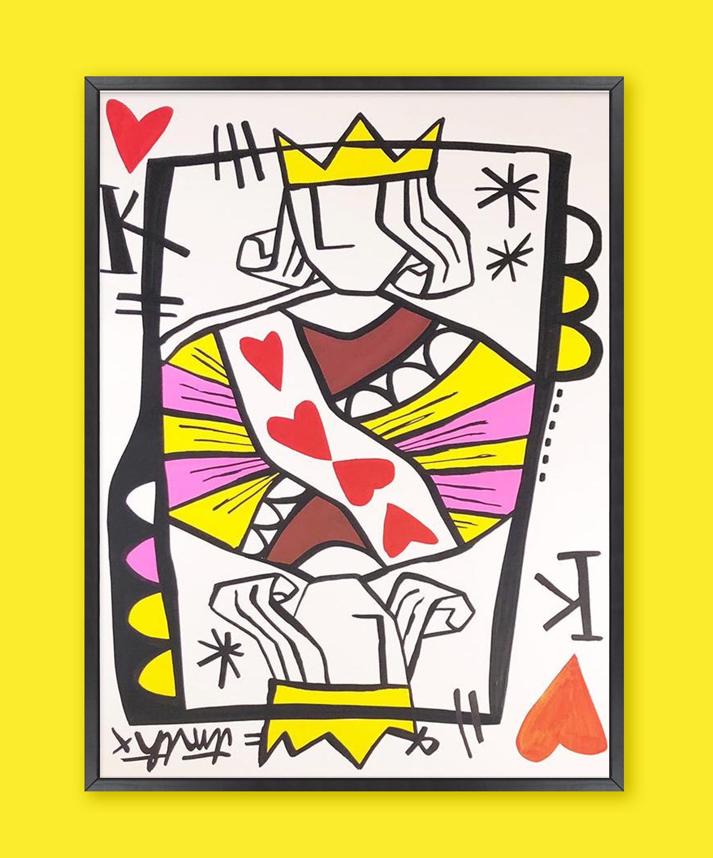 ROI DE COEUR - ENCADRÉE 50X70CM