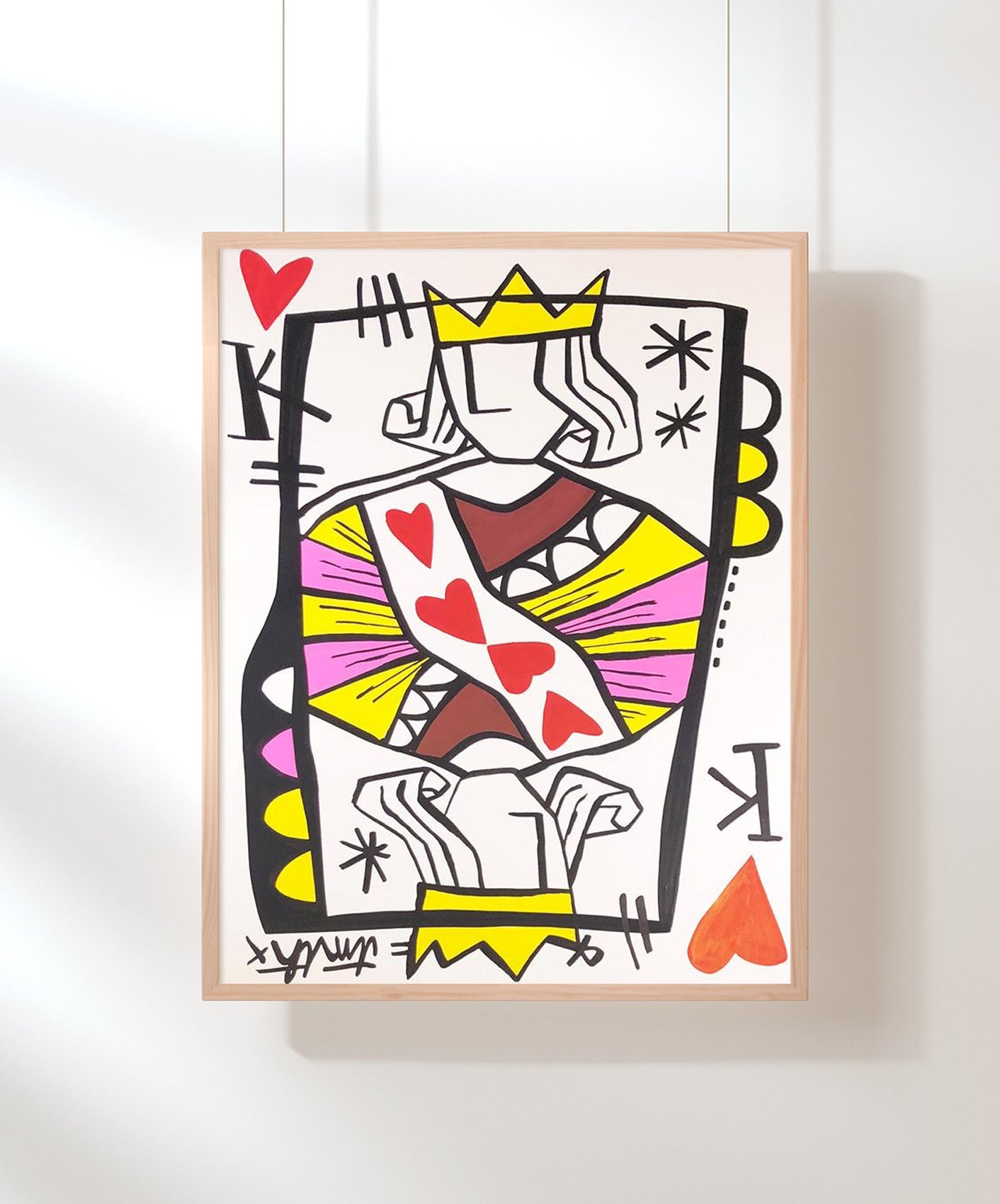 ROI DE COEUR - ENCADRÉE 50X70CM